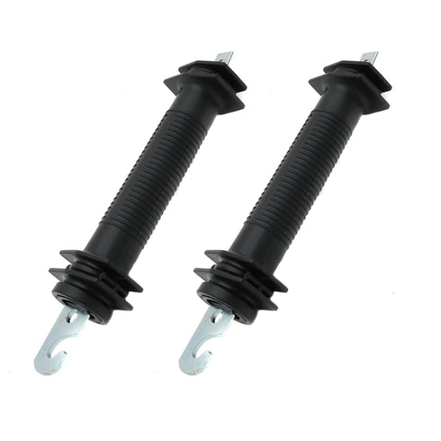 2 Pcs Electric Fence Plastic Heavy Duty Gate Handle Insulators with Spring(Black)...