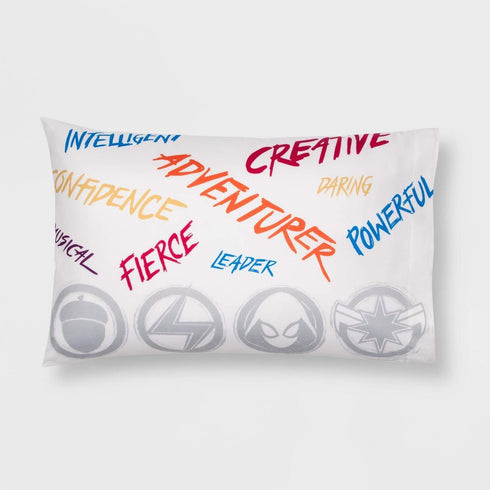Marvel Rising Secret Warriors Single Pillowcase - Reversible Kids Super Soft Bedding (Official Marvel Product)...