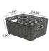 Idomy 6-Pack Plastic Storage Baskets/Bins, Rectangle...