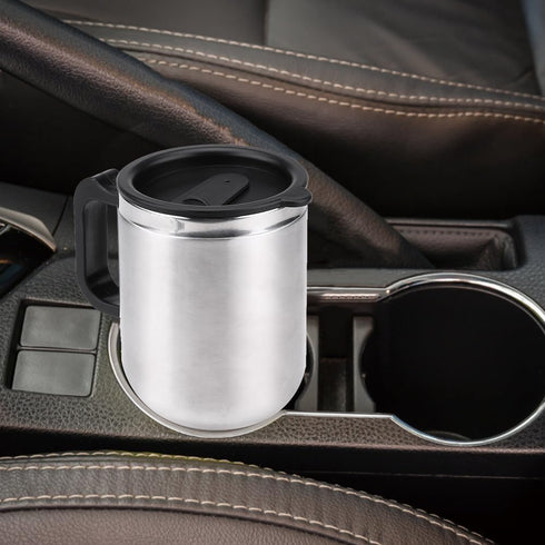 Electric Tea Kettle Car Electric Mug Heated Travel Mug Portable Stainless Steel Electric Car Kettle Boiler Coffee Tea Car Cup with Airtight Lid, A...
