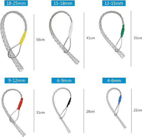 9-12MM Cable Pulling Socks Grips Wire Mesh Puller Socks Grip Mesh Puller Cable Puller Socks...