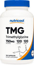 Nutricost TMG (Trimethylglycine) 750mg, 120 Capsules...