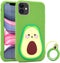 Cute iPhone 11 Case, Avocado Funny Fruit Shaped Soft Silicone 3D Cartoon Full Protection Shockproof Back Cover Cases Skin for Girls Kids boys Wome...