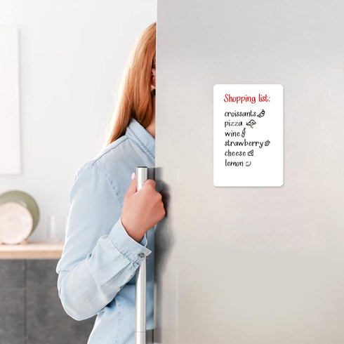 Small Magnetic Whiteboard for Fridge 5.5x8 in - Dry Erase Board for Refrigerator - Small Magnetic List for Frig - Magnetic White Board Sheet - Fri...