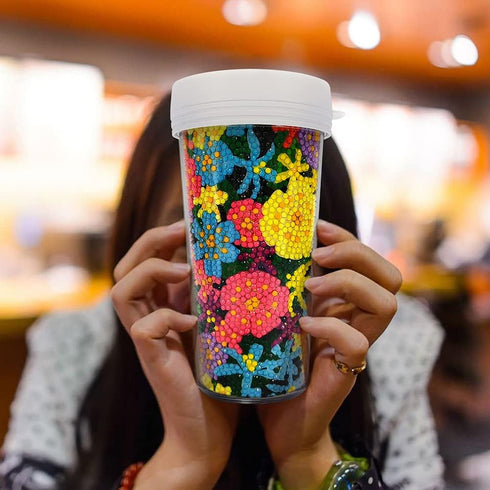 DIY Diamond Art Kits Mug Tumbler Handmade Embroidery Art Diamond Painted Water Mug Leak Proof Crystal Diamond Water Cup BPA-Free for Fitness Sport...