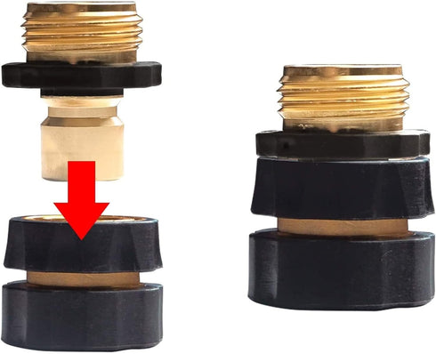 Xiny Tool 3/4 Inch Garden Hose Quick Connect, Quick Connect Garden Hose Fittings, Male and Female Water Quick Release Hose Connector (4 Pack)...