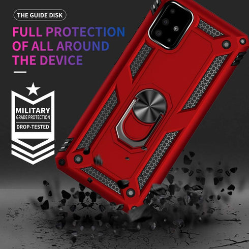 Samsung A71 5G Case, A71 5G Phone Case with Screen Protector, Military Grade Protective Cases with Ring for Samsung Galaxy A71 5G (Red)...