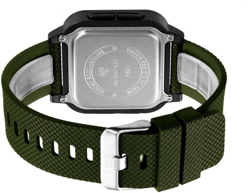 Square Men's Digital Watch Big Numbers Dial Large Face Waterproof LED Watches...