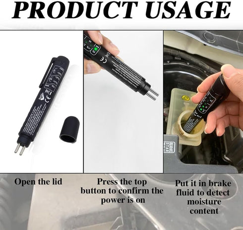 Brake Fluid Liquid Tester Pen, Auto Tester Tool, Car Diagnostic Testing Tool with 5 LED Indicators, DOT 3 DOT 4 DOT 5.1 Brake Fluid Tester Pen for...