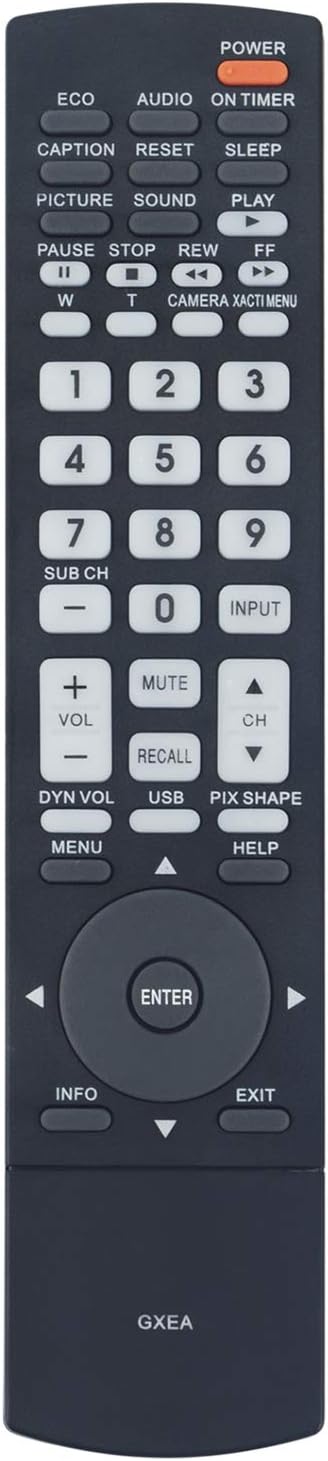 GXEA Replace Remote Supports for SANYO TV DP40142 DP42410 DP32242 DP37840 DP42840 DP42840C DP46142 DP55360 DP46840 DP50710 DP50740 DP52440 DP55441...
