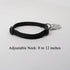 Black Cat Collar with Wiccan Pagan Pentacle Silver Finish On Safety Breakaway Collar Adjustable Neck Size 8 to 12 Inches...