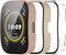 Protective Case Compatible for Amazfit Bip 5 Screen Protector, All-Around Case Tempered Glass Bumper Full Cover Shell Coverage Cases for Amazfit B...