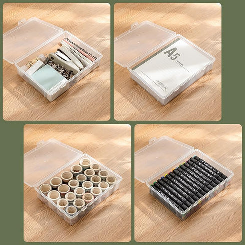 13pcs Plastic Bead Organizers Containers, Transparent Boxes with Latching Lid for Crafts, Jewelrys, Office Supplie, Small items (White Full -1 pac...