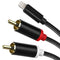 Lightning to RCA Cable Audio Aux Adapter, Stereo Y Splitter Adapter for Select iPhone, iPad and iPod Models for Power Amplifier, Car, Home Theater...