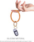 Mymazn Silicone Bangle Key Ring Bracelet Keychain holder for Women Girls Gift Wristlet Round Keyring...