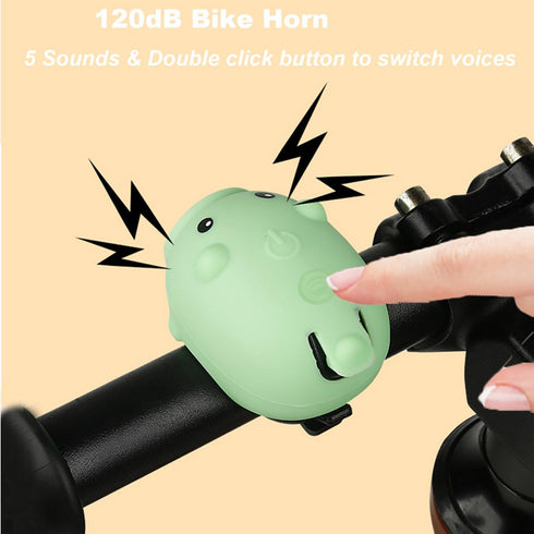 Kids Bike Lights for Night Riding, Girls Bike Horn Lights, Rechargeable Bike Headlight and Tail Light Set, Scooter Light for Adults, 120dB Speaker...