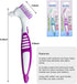 Premium Hygiene Denture Cleaning Brush Set, Multi-Layered Bristles & Ergonomic Rubber Handle, for Denture Care(Purple & Green)...