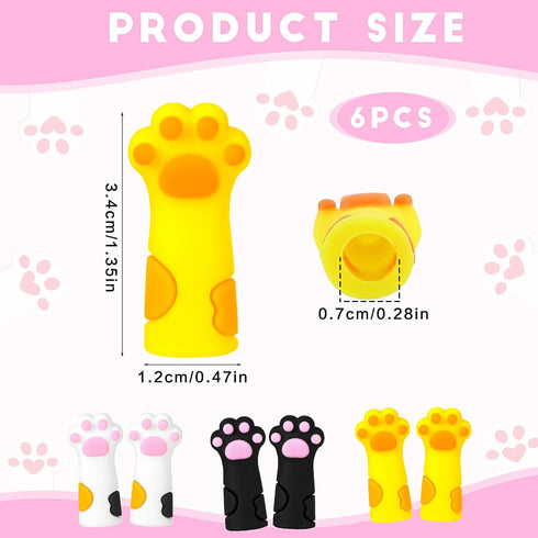 6 PCS Cat Paw Knitting Needle Stoppers, Ymapinc Knitting Needles Stitch Stoppers Knitting Needle Point Caps Protectors Knitting Stoppers Knitting ...