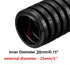 1.6M 0.75inch/20mm Inner Diameter Black Flexible Corrugated Tube Bellows Hose Wire Loom Tubing Wire Conduit – Black...