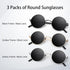 Round Polarized Sunglasses Men Women,Retro Metal Hippie Shades with 100% UV Protection...