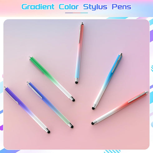 Stylus Pens for Touch Screens, High Sensitivity Stylus for iPad iPhone Samsung Galaxy and Tablets (6 Pcs, Gradient Pink/Green/Purple/Blue/Light Pi...