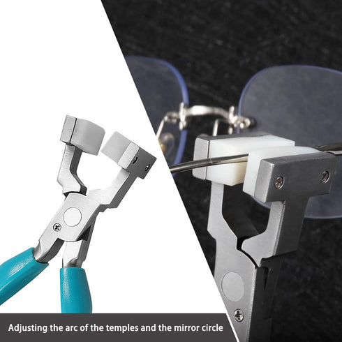 6" Glasses Frame Clamp Adjusting Pliers Eyeglasses Repairing Pliers Bracelet Bending Pliers Nose Pad Arm Repair Tools Optical Hand Tool with Screw...