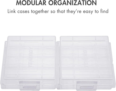 Tenergy 10 Pack Plastic Storage Case for AA/AAA Batteries (Batteries sold separately)...
