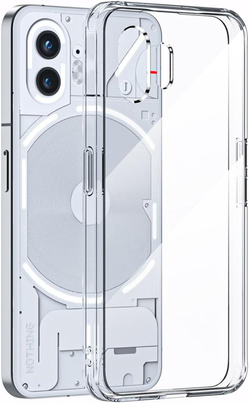 T Tersely for Nothing Phone 2 Clear Case, Hard PC Back + Soft TPU Bumper Crystal Clear Slim Fit Lightweight Transparent Skin Cover Shockproof Non-...