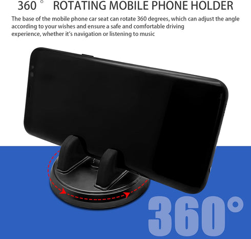 1 PC Car Dashboard Cell Phone Holder, Vertical Horizontal Rotate Design, Vehicle Phone Mount, Universal Automotive Smartphones Bracket Accessories...