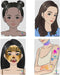 Face Painting Practice Board, 4 Pieces A4 Resuable Colored Makeup Template, 8.3" x 11.7"...