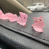 Lucky Piggy Toy Car Ornaments,6pcs Cute Pink Piggy Figures Car Dashboard Decorations Miniature Pig Figurines Landscape DIY Crafts Mini Resin Pig D...