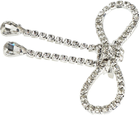Vintage Bowknot Brooch Pin, 2Pcs Bow Brooch Rhinestone Bow for Daily Wear Parties Weddings Celebration...