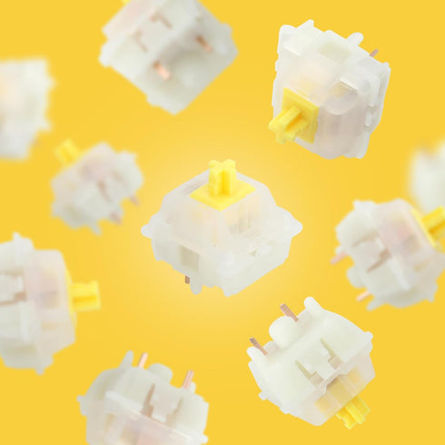 Gateron Milky Yellow Pro switches Keyboard switches pre lubed for Mechanical Keyboard(90PCS)...