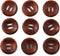 All In One 30pcs Brown 2 Slender Shape Hole Sewing Wood Buttons 30mm (1-1/6”)...
