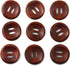 All In One 30pcs Brown 2 Slender Shape Hole Sewing Wood Buttons 30mm (1-1/6”)...