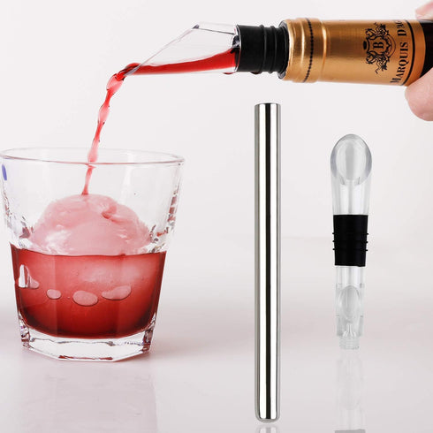 Beer Chiller Sticks Wine Chilling Rod for Bottles Set Stainless Steel Beverage Cooler...