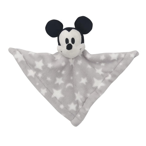 Lambs & Ivy Disney Baby Mickey Mouse Gray Stars Security Blanket/Lovey...
