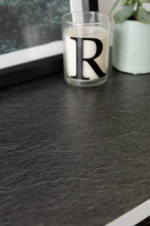 d-c-fix Peel and Stick Contact Paper Slate Black Stone Look Self-Adhesive Film Waterproof & Removable Wallpaper Decorative Vinyl for Kitchen, Coun...