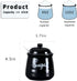 HAOTOP Farmhouse Porcelain Sugar Bowl with Lid and Spoon 12oz,Easy to Clean (Black)...