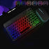 Ultra-Slim Bluetooth Keyboard and Mouse Portable Mini Wireless Keyboard Rechargeable 7-Color Backlit for Apple iPad iPhone Samsung Tablet iPhone S...