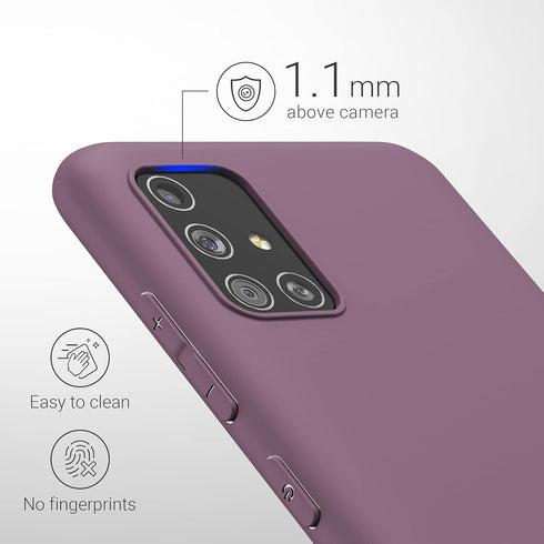 kwmobile Case Compatible with Samsung Galaxy A51 Case - Soft Slim Protective TPU Silicone Cover - Grape Purple...