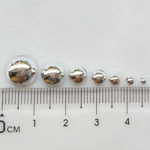 Chenkou Craft 3000PCS 7 Sizes (2.5/3/4/5/6/8/10mm) 1 Box Silver Round Flatback Imitation Half Pearls Bead Loose Beads Gem (Silver Half Ball)...