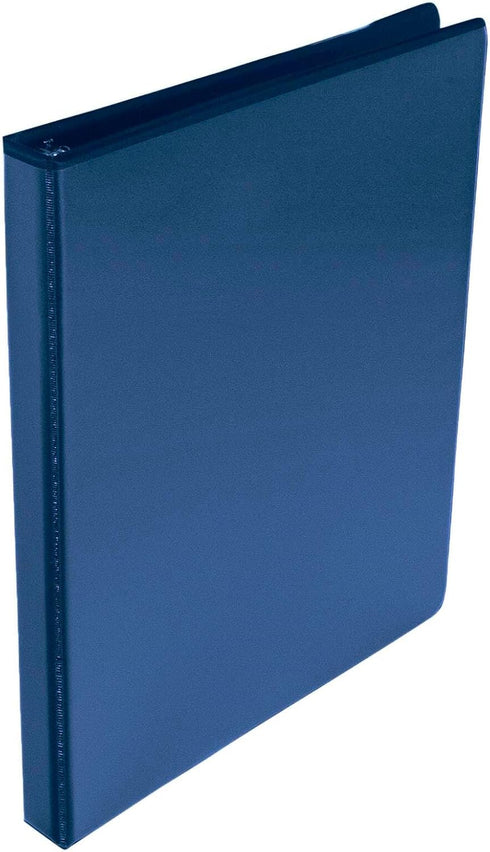 School Smart Polypropylene Round Ring View Binder, 1/2 Inch, Blue...