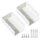 2PCS 2" x 3.5" Vinyl Fence Brackets, Rail Mount Bracket, Vinyl Fence Parts, Screws Included, White...