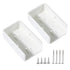 2PCS 2" x 3.5" Vinyl Fence Brackets, Rail Mount Bracket, Vinyl Fence Parts, Screws Included, White...