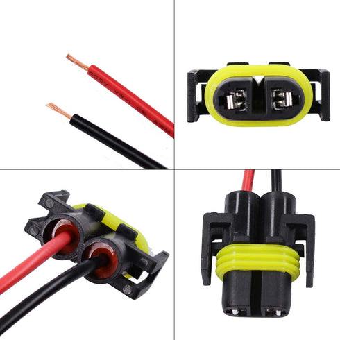 H11 H8 880 881 Headlight Female Adapter Connector Wiring Harness Socket for Headlight Or Fog Light 2Pack...