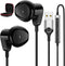 USB Headphones with Microphone for Laptop, 2.3M USB-A Earbuds for PS5,HiFi Stereo Wired Earphones Half in-Ear Headset with Volume Control Mute Aud...