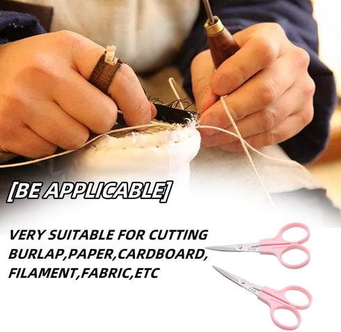 Embroidery Curved Scissors, 3 Pcs, Stainless Steel, for Cross Stitch, Sewing, Crafting, Dressmaking, Pink...