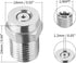 MroMax Pressure Washer Nozzle, 1/4NPT Thread 304 Stainless Steel Spray Tip, 2Pcs (0 Degree, 1.2mm Orifice Diameter) Silver Tone...
