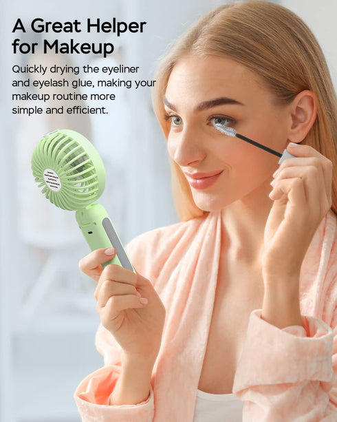 Portable Handheld Misting Fan, 4000mAh USB Rechargeable Personal Foldable Fan with Water Tank Battery Operated Spray Water Mist Fan Makeup Small F...